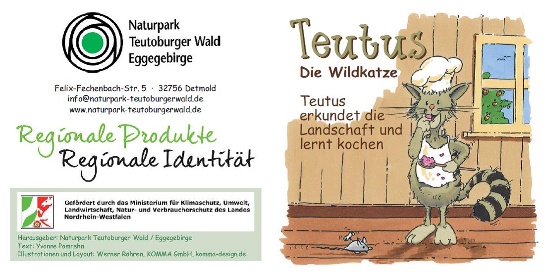 Kinderbuch Teutus die Wildkatze erkundet die Landschaft und lernt kochen