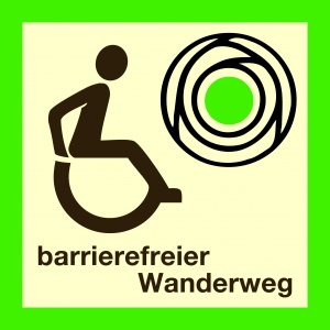 Logo barrierefreier Wanderweg